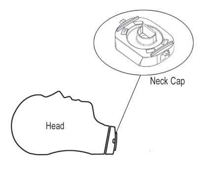 CPR Prompt Adult/Child Neck Cap Assembly for Blue Manikin