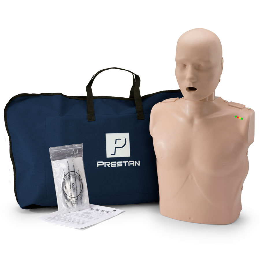Prestan Adult Medium Skin CPR-AED Training Manikin with CPR Monitor